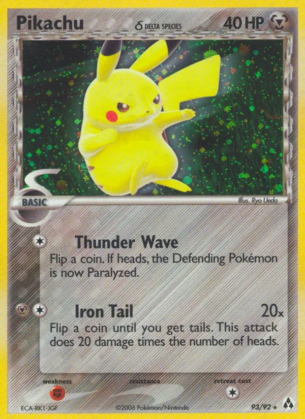 2006 Legend Maker Pikachu δ Rare Secret #93/92 Rare Secret card image