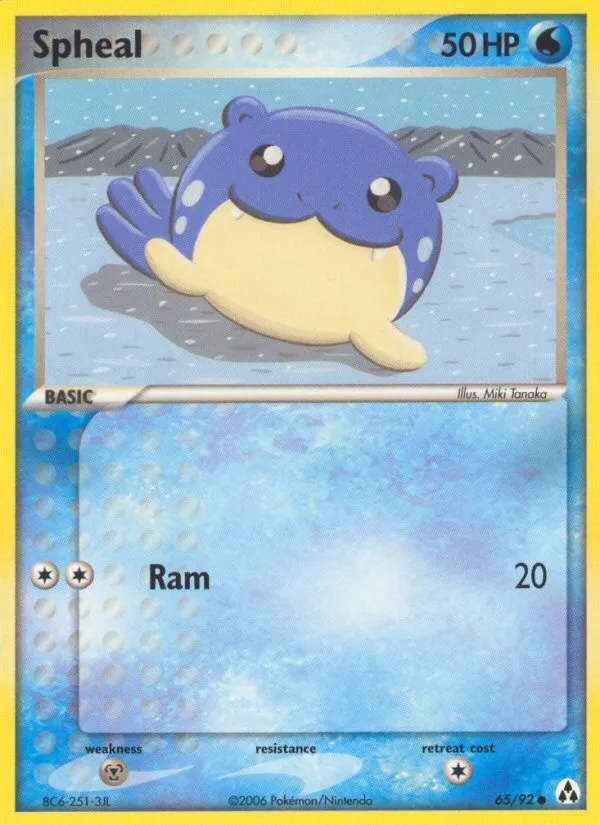 2006 Legend Maker Spheal Common #65/92 Common card image