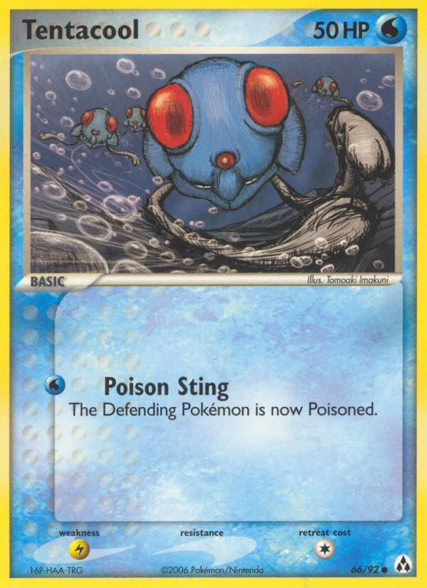 2006 Legend Maker Tentacool Common #66/92 Common card image