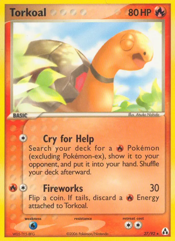 2006 Legend Maker Torkoal Rare #27/92 Rare card image