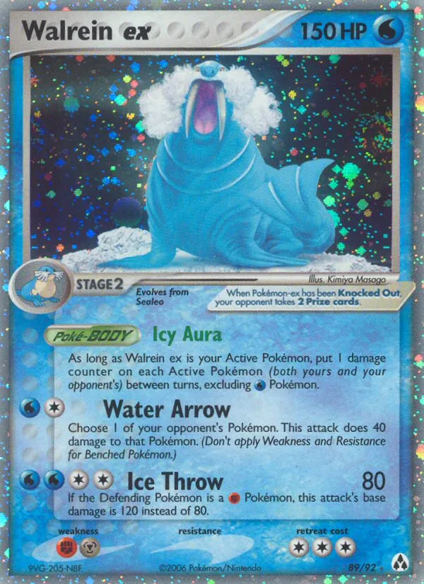 2006 Legend Maker Walrein ex #89/92 Rare Holo EX card image