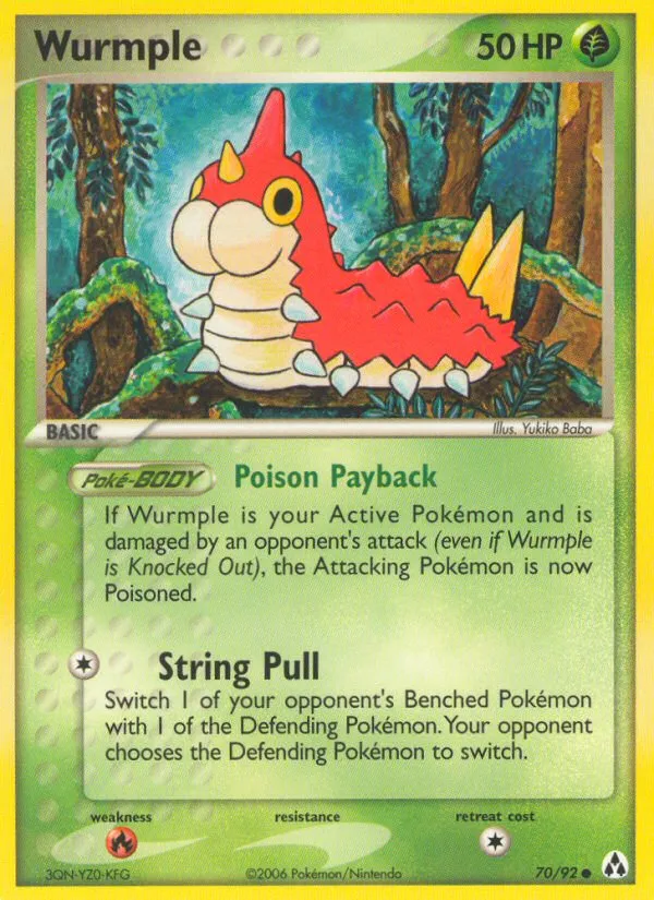 2006 Legend Maker Wurmple Common #70/92 Common card image