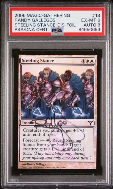 2006 Magic The Gathering Dissension Foil Steeling Stance #18 card image