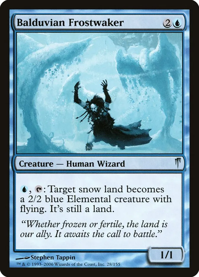 2006 Coldsnap Balduvian Frostwaker #28 uncommon card image