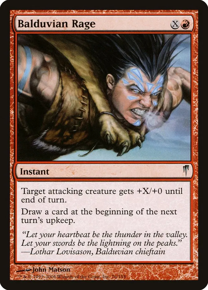 2006 Coldsnap Balduvian Rage #76 uncommon card image