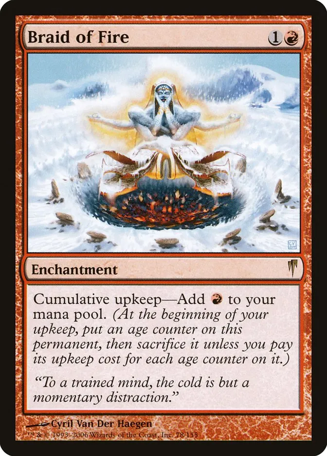 2006 Coldsnap Braid of Fire #78 rare card image