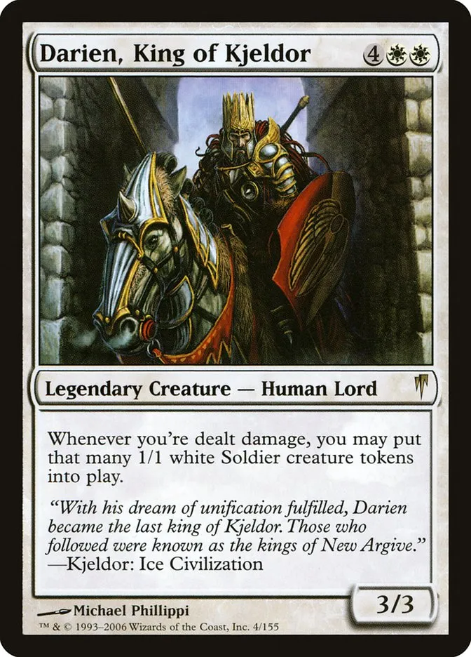 2006 Coldsnap Darien, King of Kjeldor #4 rare card image