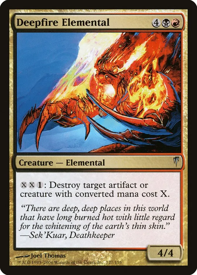2006 Coldsnap Deepfire Elemental uncommon #127 uncommon card image