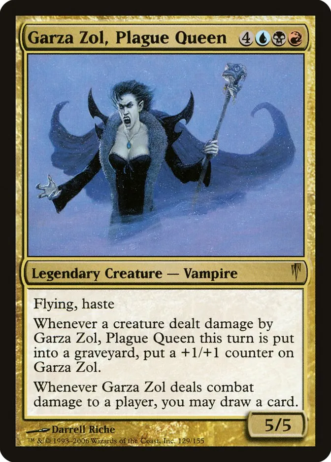 2006 Coldsnap Garza Zol, Plague Queen #129 rare card image
