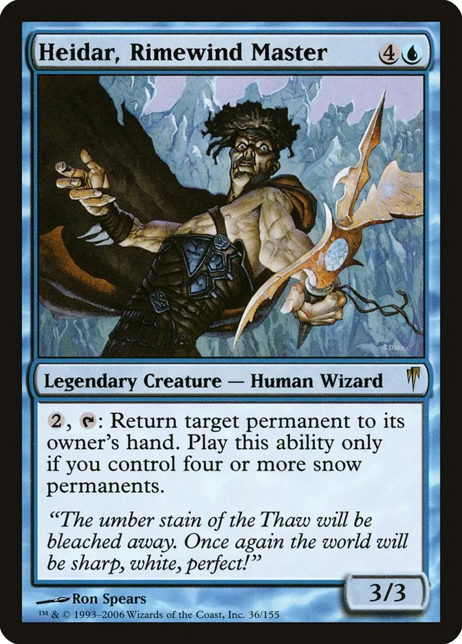 2006 Coldsnap Heidar, Rimewind Master #36 rare card image
