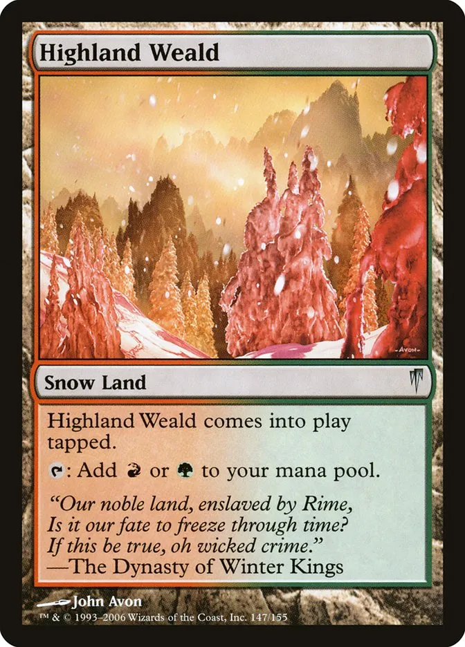 2006 Coldsnap Highland Weald #147 uncommon card image