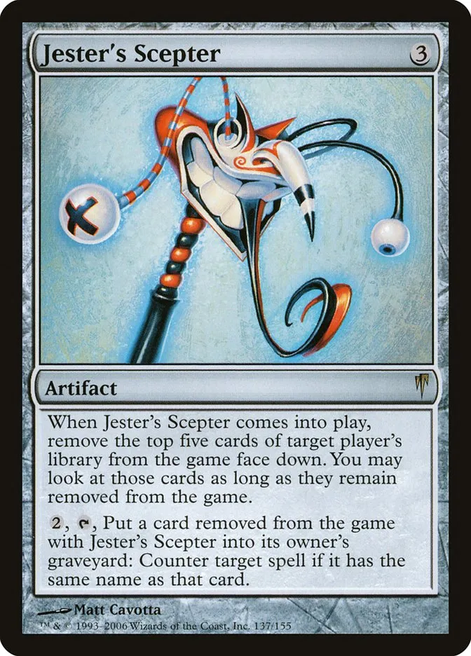 2006 Coldsnap Jester's Scepter rare #137 rare card image