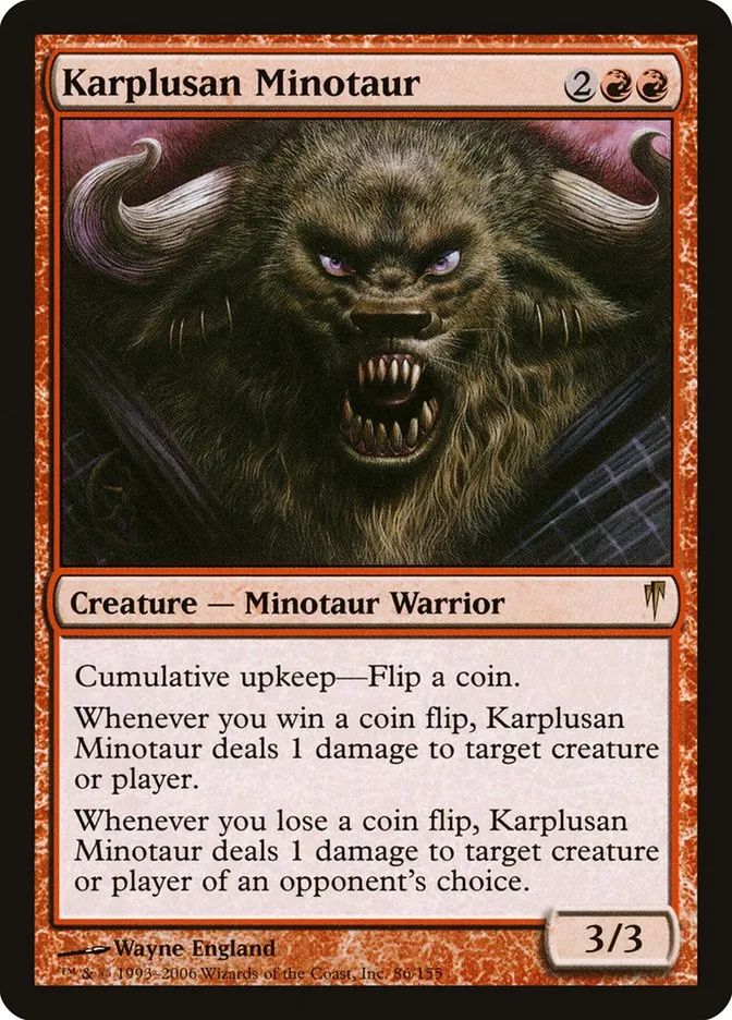 2006 Coldsnap Karplusan Minotaur #86 rare card image