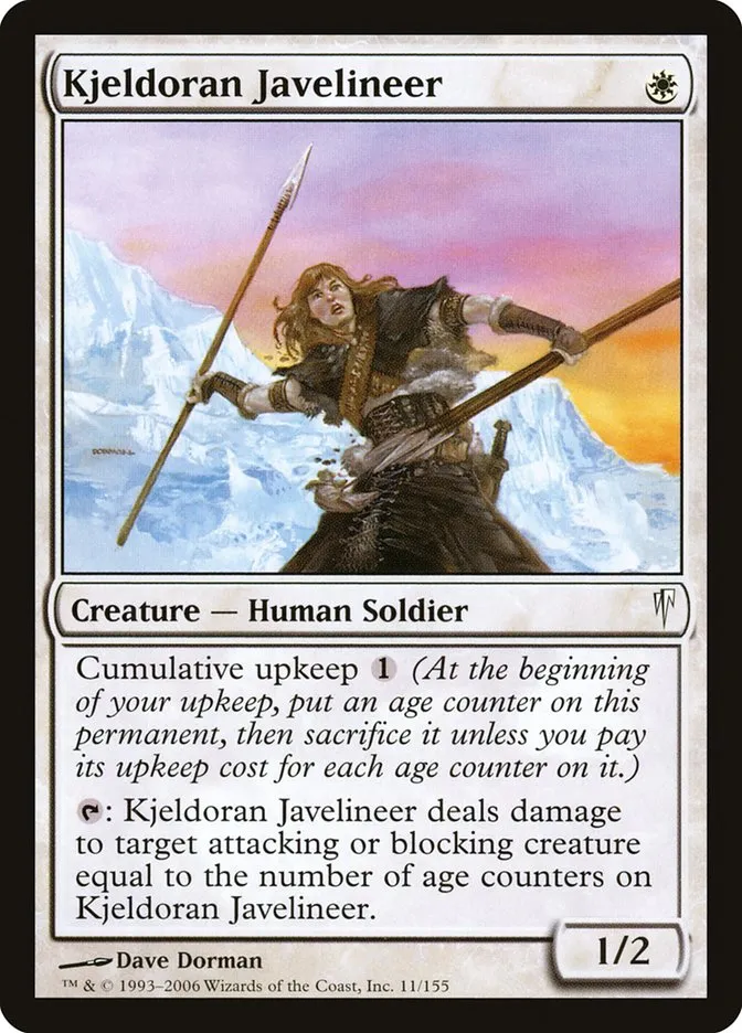 2006 Coldsnap Kjeldoran Javelineer #11 common card image