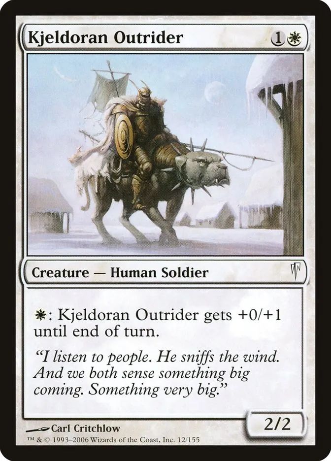 2006 Coldsnap Kjeldoran Outrider #12 common card image