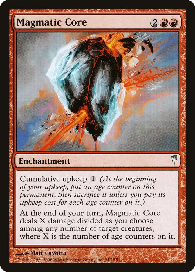 2006 Coldsnap Magmatic Core uncommon #91 uncommon card image