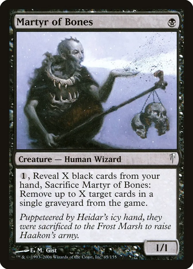 2006 Coldsnap Martyr of Bones #65 common card image