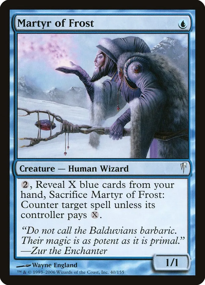 2006 Coldsnap Martyr of Frost #40 common card image