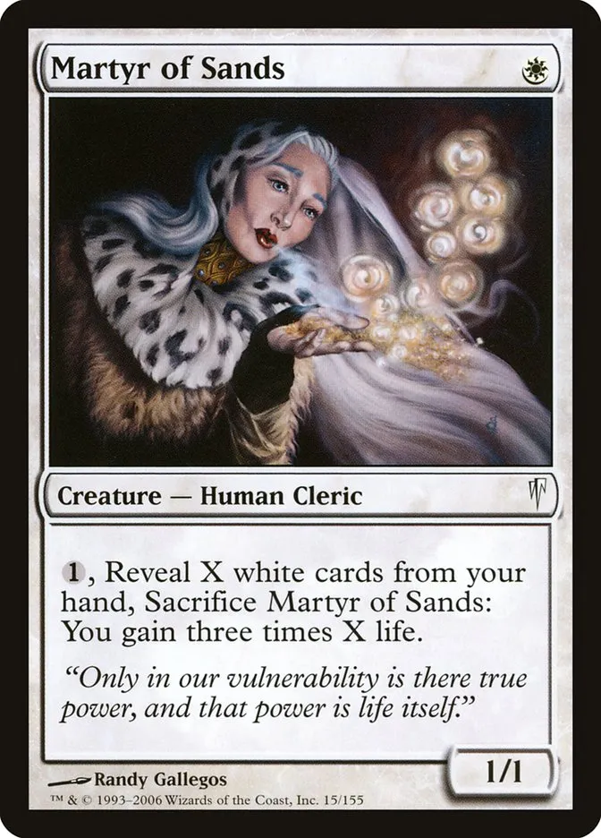 2006 Coldsnap Martyr of Sands #15 common card image