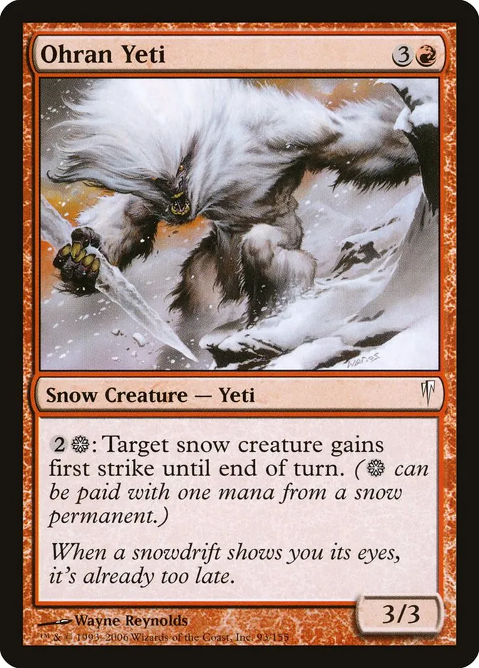 2006 Coldsnap Ohran Yeti common #93 common card image