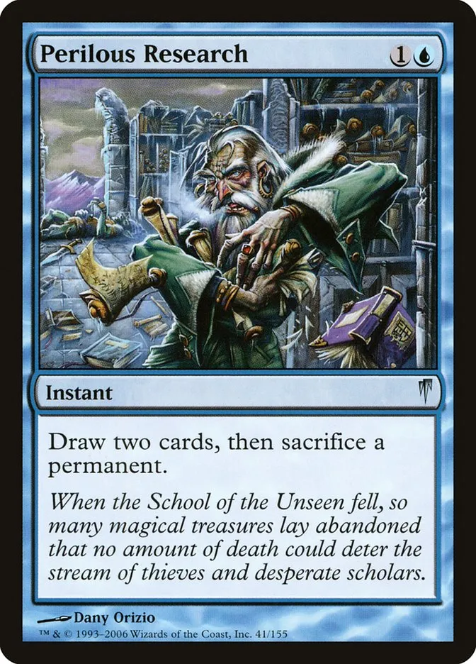 2006 Coldsnap Perilous Research #41 uncommon card image