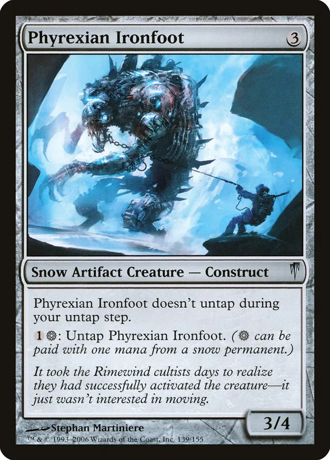 2006 Coldsnap Phyrexian Ironfoot #139 uncommon card image