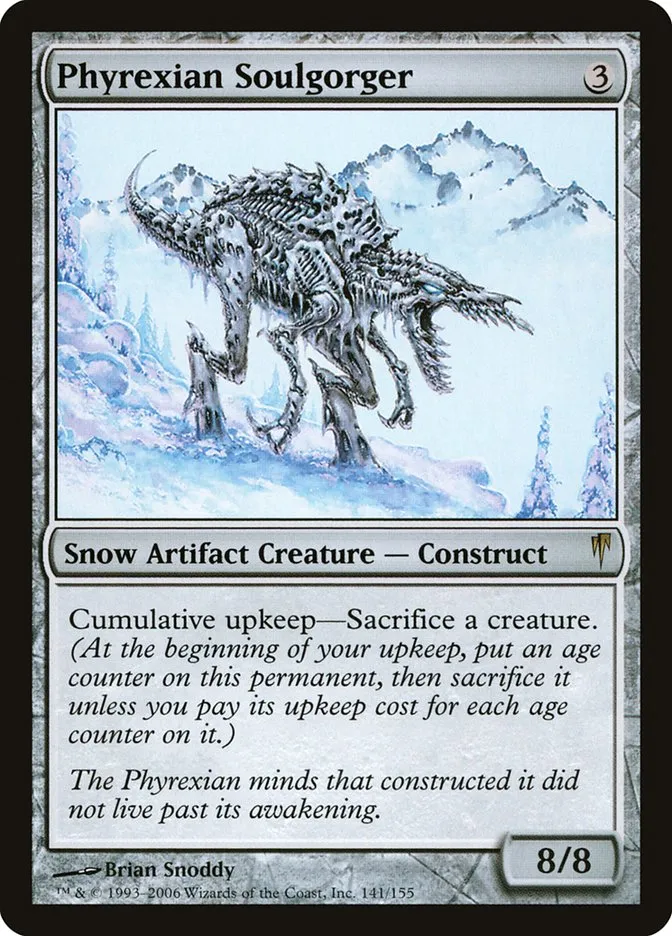 2006 Coldsnap Phyrexian Soulgorger #141 rare card image