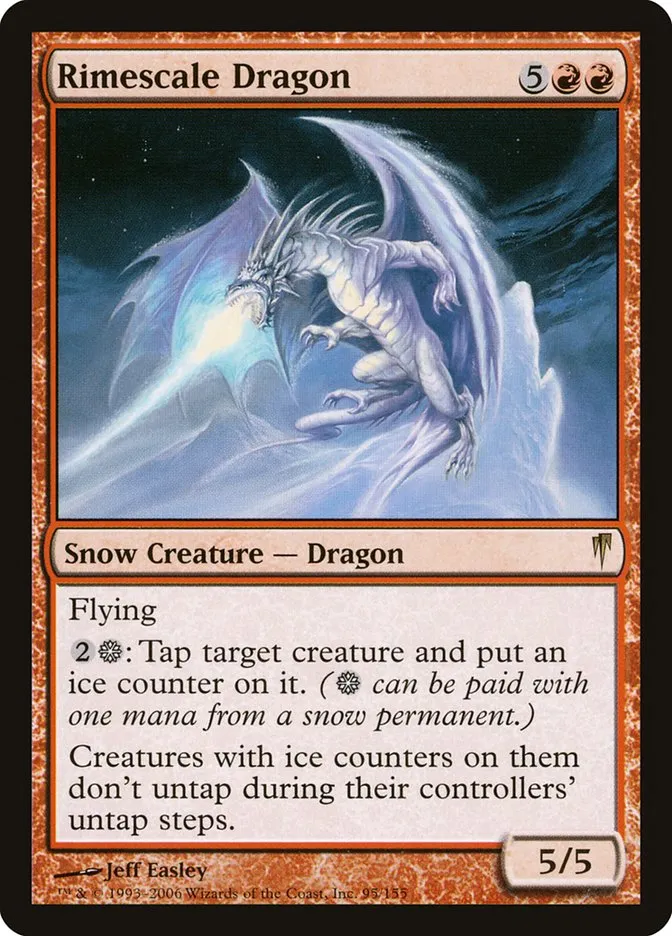 2006 Coldsnap Rimescale Dragon #95 rare card image