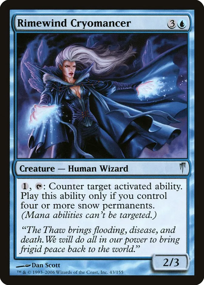 2006 Coldsnap Rimewind Cryomancer #43 uncommon card image