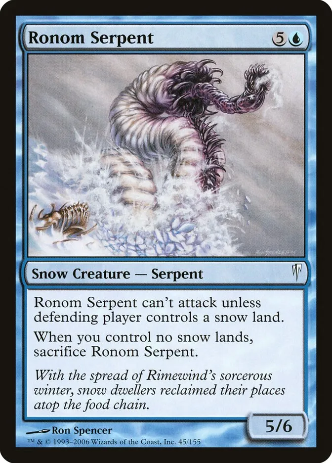 2006 Coldsnap Ronom Serpent common #45 common card image