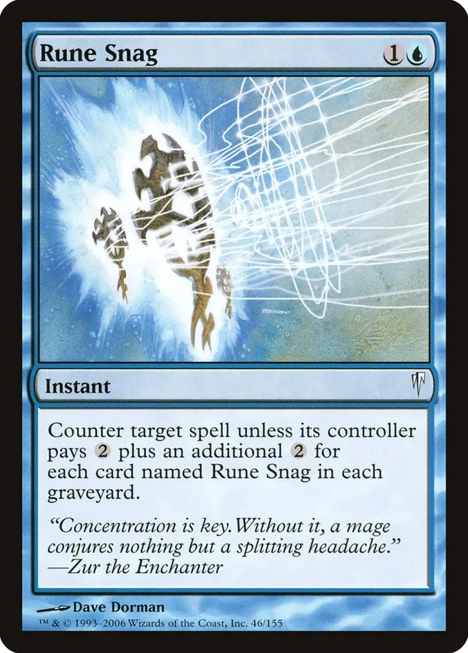 2006 Coldsnap Rune Snag #46 common card image