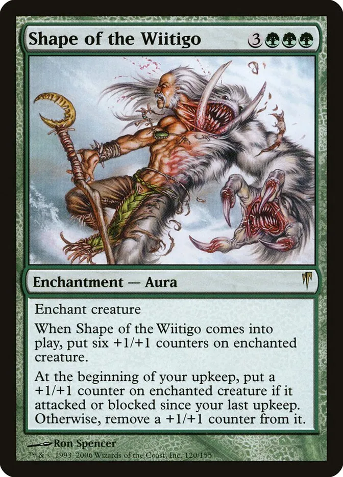 2006 Coldsnap Shape of the Wiitigo #120 rare card image