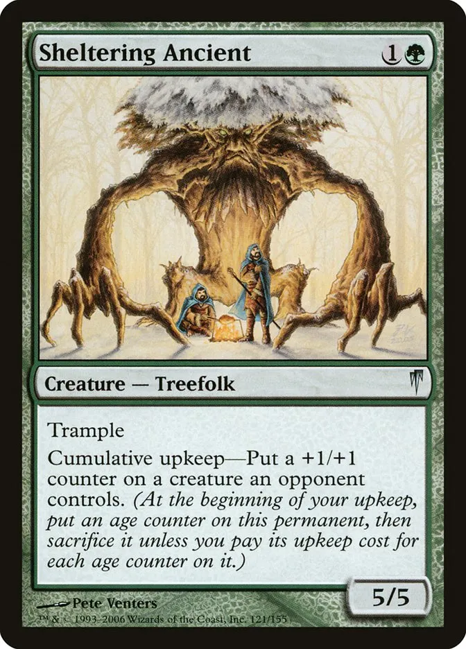 2006 Coldsnap Sheltering Ancient uncommon #121 uncommon card image