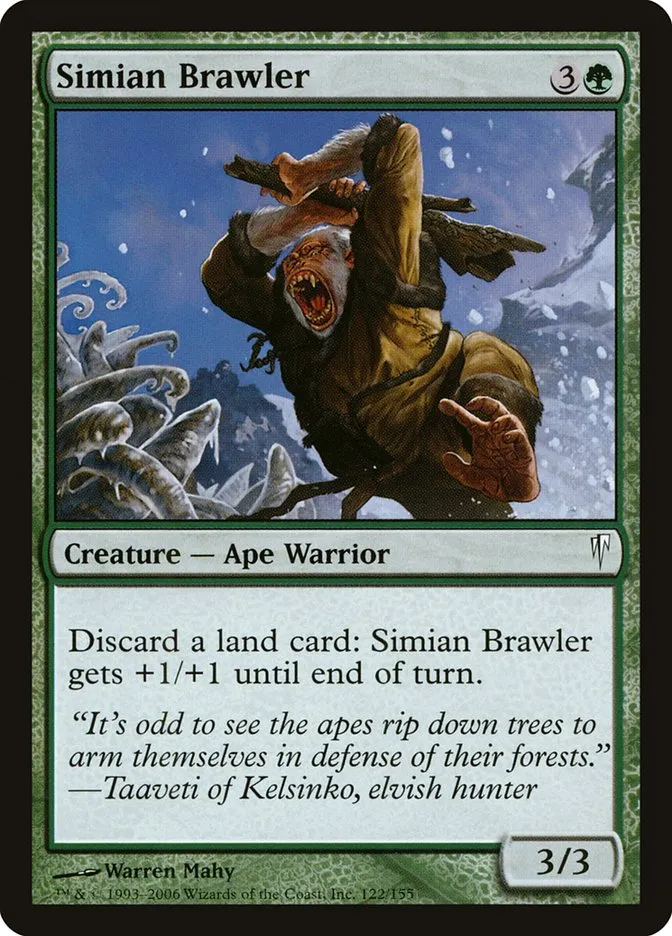 2006 Coldsnap Simian Brawler common #122 common card image