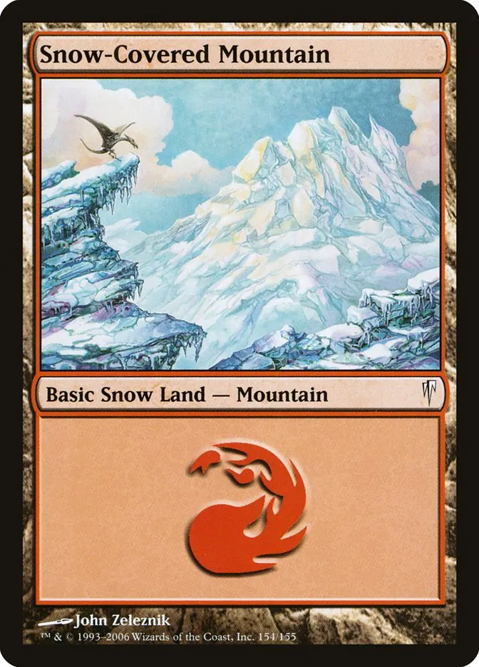 2006 Coldsnap Snow-Covered Mountain common #154 common card image