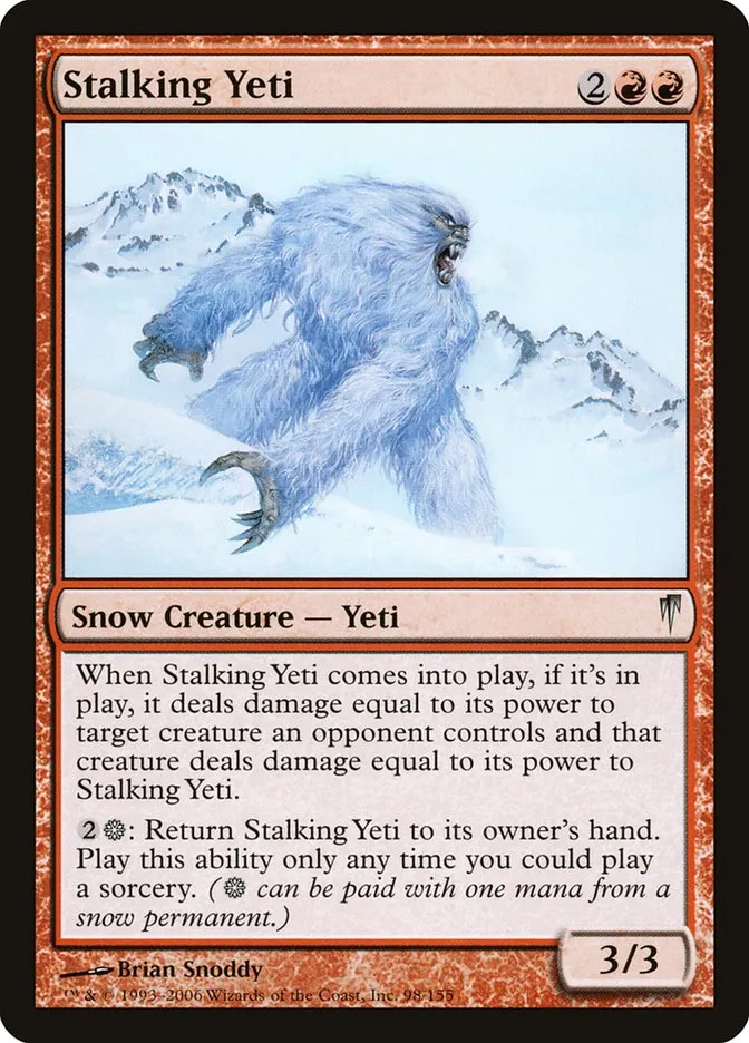 2006 Coldsnap Stalking Yeti uncommon #98 uncommon card image