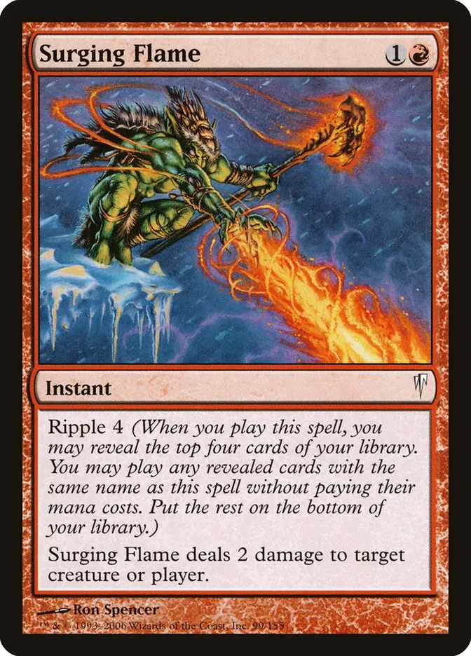 2006 Coldsnap Surging Flame common #99 common card image