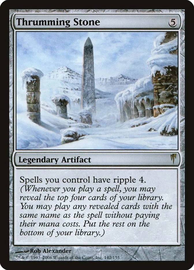 2006 Coldsnap Thrumming Stone rare #142 rare card image