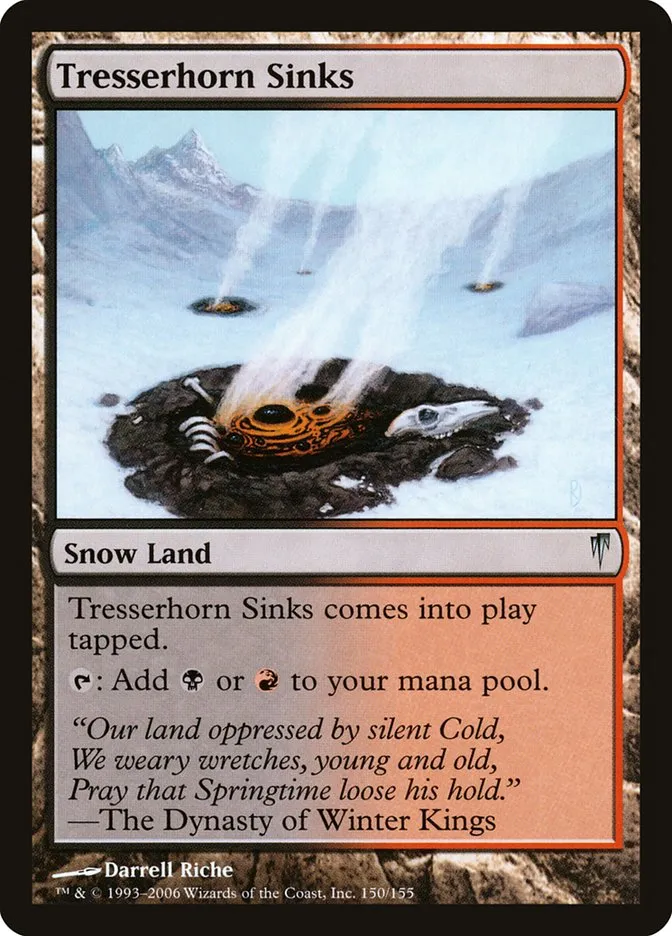 2006 Coldsnap Tresserhorn Sinks #150 uncommon card image
