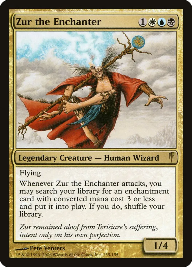 2006 Coldsnap Zur the Enchanter #135 rare card image
