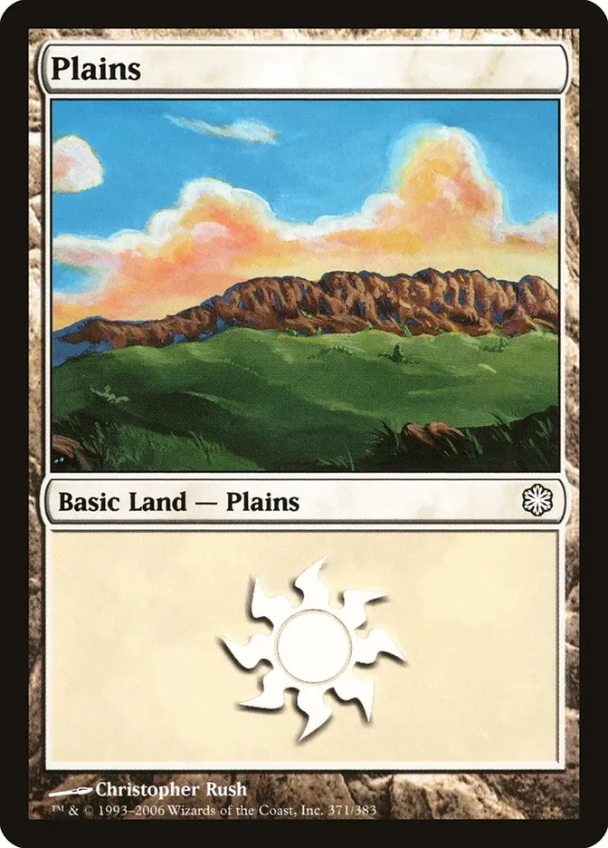 2006 Coldsnap Theme Decks Plains common #371 common card image