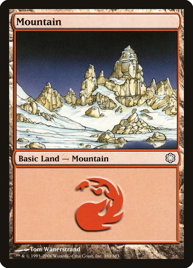 2006 Coldsnap Theme Decks Mountain common #380 common card image