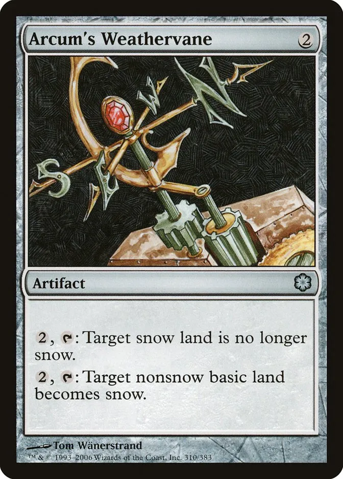 2006 Coldsnap Theme Decks Arcum's Weathervane uncommon #310 uncommon card image