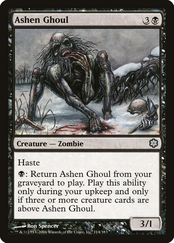 2006 Coldsnap Theme Decks Ashen Ghoul uncommon #114 uncommon card image