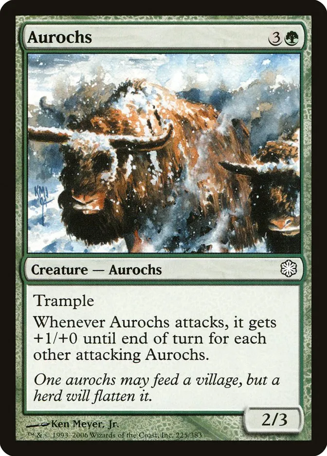 2006 Coldsnap Theme Decks Aurochs common #225 common card image