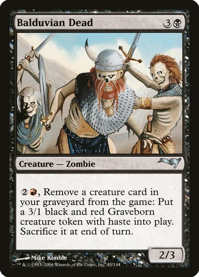 2006 Coldsnap Theme Decks Balduvian Dead uncommon #43 uncommon card image