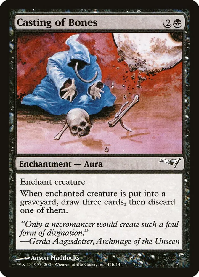 2006 Coldsnap Theme Decks Casting of Bones common #44b common card image