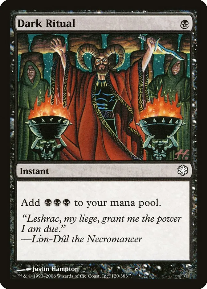 2006 Coldsnap Theme Decks Dark Ritual common #120 common card image