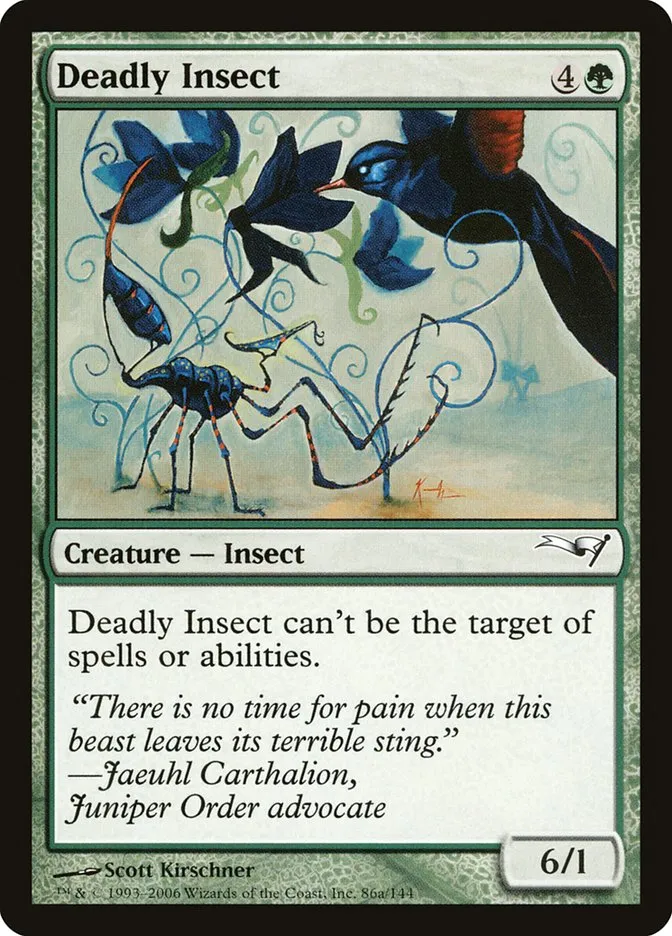 2006 Coldsnap Theme Decks Deadly Insect common #86a common card image