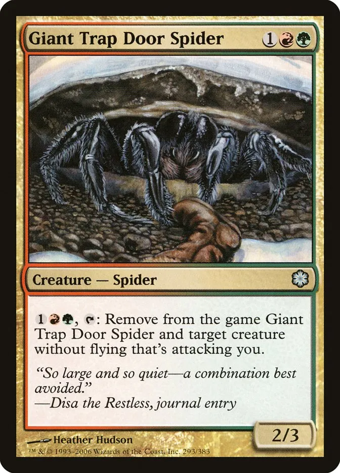 2006 Coldsnap Theme Decks Giant Trap Door Spider uncommon #293 uncommon card image